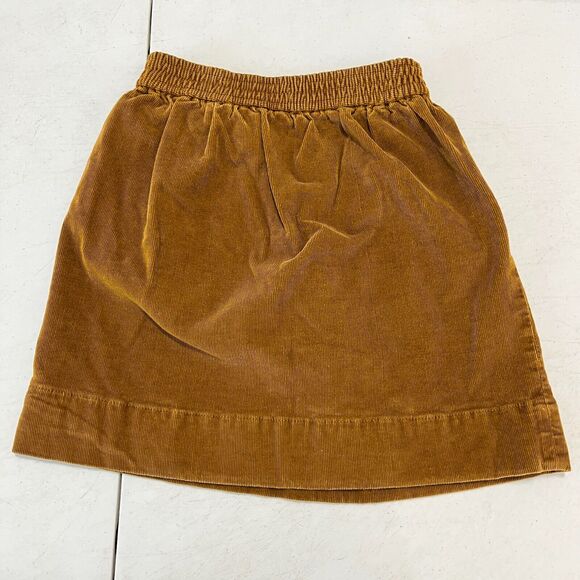 Crewcuts Skirt Girls 10 Brown Corduroy Short Stretch Waist Pockets J.Crew - Picture 2 of 9